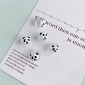 Perline gioielli fai-da-te con cinque ciondoli panda in vetro fatti a mano per bracciali - 5# Testa di Panda
