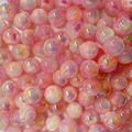 Perline di acrilico rosa iridescenti con finitura aurora per gioielli fai da te - Perlina Rotonda Rosa Polarizzata Aurora - Glitter (A82#)
