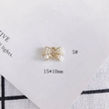 Dettaglio del ciondolo a farfalla 15x10mm con perle e strass per la creazione di gioielli - Stile Fiocco con Perle (5#)