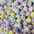 Perle aurora in acrilico color macaron per creazione di gioielli fai-da-te - Perlina Rotonda Color Macaron con Trama Aurora (A47#)