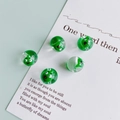 Set di 5 perle di vetro a forma di mostro verde per braccialetti e collane fai da te - Stile Mostro Verde (16#)