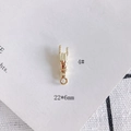 Detail of 22x6mm gold-plated rocker hand gesture pendant charm for DIY jewelry - Rock Hand Gesture Gold (4)