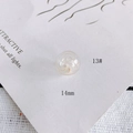 Detail of a 14mm hollow clear glass bead with orange spiral texture for DIY jewelry - 13# Style (KP4175)