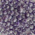 Perline in acrilico viola con strisce argentate per creazione di gioielli e bracciali - Perlina Sferica a Strisce Argento Viola Scuro (A57#)