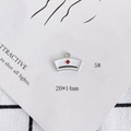 Macro detail of enamel nurse hat charm with red cross for DIY jewelry making - Nurse Hat Style-Silver Trim (5#)