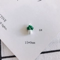 Macro shot of 15x9mm alloy Chinese cabbage pendant charm for DIY jewelry making - Chinese Cabbage Style-Green (6#)