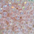 Perle tonde in acrilico rosa aurora con finitura olografica per creazione gioielli - Perlina Rotonda Cangiante Aurora Rosa da Sogno (A7#)