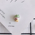 Détail de perle de palmier en céramique 17x14mm pour création de bijoux et artisanat - Forme de Cocotier (7#)