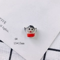 Detail of a 15x15mm handmade ceramic cartoon angel bead for DIY jewelry making - Little Angel Figure Style (4#)