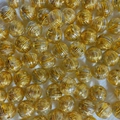 Perline dorate in acrilico con trama a spirale per la creazione di braccialetti - Perlina con Trama Stile Filo Metallico Giallo Oro (A54#)