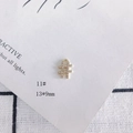 Vue détaillée du pendentif hashtag doré 13x9mm serti de cristaux brillants pavés - Hashtag avec Strass (11#)