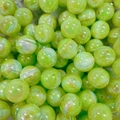 Perline traslucide verde lime con venature marmoree per creazione gioielli DIY - Perlina Traslucida con Trama a Nuvola Verde Chiaro (A4#)