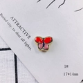 Detail of 17x14mm yellow handmade butterfly ceramic bead for DIY jewelry making - Butterfly Style (1#)