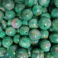 Perle lollipop verdi in acrilico con finitura AB per creazione gioielli fai-da-te - Perlina Rotonda Cangiante Aurora Verde Smeraldo (A43#)