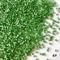 Macro shot of transparent green 2mm tube beads for DIY jewelry making and handmade crafts - 50g (Approx. 5200 Pcs) / Transparent Green (4#)