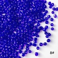 Macro di perline rotonde blu scuro da 4 mm per creazione di gioielli fai-da-te e bricolage - Confezione da 50g (Circa 610 Perle) / 8#-ai-Blu Scuro