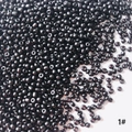 Macro-opname van glanzende zwarte glazen kralen van 2mm voor DIY-sieraden en handwerk - Verpakking van 50g (ca. 3300 stuks) / Zwart (Stijl 1)