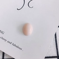 Detailed view of an oval pink cabochon resin stone for DIY craft accessories - Pink (2#)