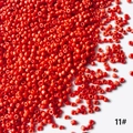Gros plan de perles de rocaille rouges 2mm pour création de bijoux et artisanat - Paquet de 50g (environ 3300 pièces) / Rouge (11#)