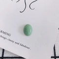 Macro shot of oval green resin cabochon with smooth glossy finish for DIY jewelry crafts - Bright Green (17#)