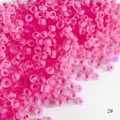 Primer plano de cuentas de vidrio rosa mate de 4mm para creación de joyas DIY - Estilo Rosa Mate (2#) / Paquete de 450g (Aproximadamente 5400 Piezas) / Rosa