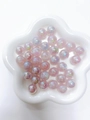 Perline a bolla in acrilico rosa con finitura aurora iridescente per braccialetti - Perlina Rotonda Cangiante Traslucida Rosa Chiaro (A115#)