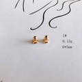 Detail of 18k gold plated bullet earring backings with dimensions 6x5mm for DIY jewelry - Bullet Shape (1#)