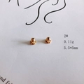 Macro view of 5.5mm gold plated earring backs replacements for DIY jewelry making - Bullet Shape (2#)