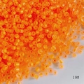 Close-up of 4mm matte orange frosted glass beads for DIY jewelry making and crafts - Bright Orange Frosted Style (19#) / 450g Pack (Approx. 5400 Pieces) / Bright Orange