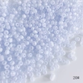 Macro shot of 4mm lavender purple frosted seed beads with AB finish for DIY jewelry making - Light Purple Frosted Style (20#) / 450g Pack (Approx. 5400 Pieces) / Light Purple
