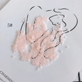 Macro view of 2mm pale pink glass seed beads for DIY jewelry making on white card - 450g Pack (Approx. 57600 Pcs) / 5#