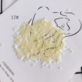 Macro detail of 2mm cream glass seed beads labeled number 17 for DIY jewelry making - 450g Pack (Approx. 57600 Pcs) / 17#
