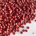 DIY colorful frosted 4mm glass seed beads in terracotta red color for jewelry making - Bulk Pack 450g (Approx. 5400 Beads) / Terracotta Matte (2#)