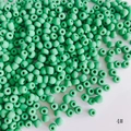 Frosted mint green 4mm glass seed beads for DIY jewelry making and embroidery - Bulk Pack 450g (Approx. 5400 Beads) / Apple Green Matte (4#)