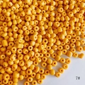 Matte yellow 4mm frosted glass beads for DIY jewelry making and necklace crafting - Bulk Pack 450g (Approx. 5400 Beads) / Yellow Matte (7#)