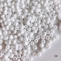 DIY jewelry 4mm frosted white glass seed beads for handmade necklace material pack - Bulk Pack 450g (Approx. 5400 Beads) / Pure White Matte (9#)