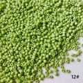 Perles de rocaille de 2mm vert clair pour bijoux DIY, couleur numéro 12 - Paquet de 50g (environ 3300 pièces) / Vert Clair (12#)