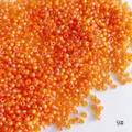 Macro shot of 2mm orange frosted glass seed beads for DIY jewelry making material - Style 9# / 450g Pack / Bright Orange