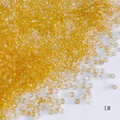 Perles de rocaille jaunes translucides de 2mm pour la création de bijoux DIY, style 1# - 50g (environ 3300 pièces) / Jaune (1#)