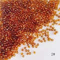 Perles de rocaille ambre transparent de 2mm avec finition brillante polie, style 2# - 50g (environ 3300 pièces) / Ambre (2#)
