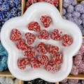 Perle de strass en forme de cœur rouge brillant pour la création de bijoux DIY - Forme de Cœur / 24x19x13mm / Rouge AB Ciel Étoilé
