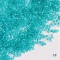 Perles de rocaille transparentes bleu lac 2mm n° 4 pour la fabrication de bijoux DIY - 50g (environ 3300 pièces) / Bleu Lac (4#)