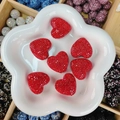 Perles de breloque en forme de cœur avec strass rouges pour la création de bijoux - Grande Forme de Coeur / 30x27x15mm / Rouge Uni