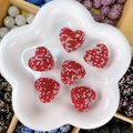 Charm's cœurs rouges en strass avec cristaux étincelants pour la création de bijoux - Grande Forme de Coeur en Strass / 30x27x15mm / Rouge Ciel Étoilé