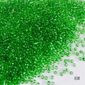 Perles de rocaille en verre vert transparent 2mm couleur 6# pour bijoux DIY - 50g (environ 3300 pièces) / Vert (6#)