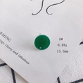 Macro detail of 15.5mm green acrylic round bead for DIY jewelry making accessories - 6# Green Semi-transparent
