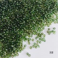 Perles de rocaille en verre vert foncé 2mm pour création de bijoux DIY, code 8# - 50g (environ 3300 pièces) / Vert Foncé (8#)