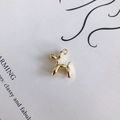 Macro detail of glossy golden balloon dog pendant with mirror polished surface - Gold (1#)