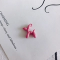 Close-up of pink balloon dog pendant charm with glossy finish for DIY jewelry crafting - Pink (3#)