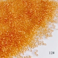 Perles de rocaille orange transparent 2mm pour création de bijoux DIY en teinte ambre 12# - 50g (environ 3300 pièces) / Orange Vif (12#)